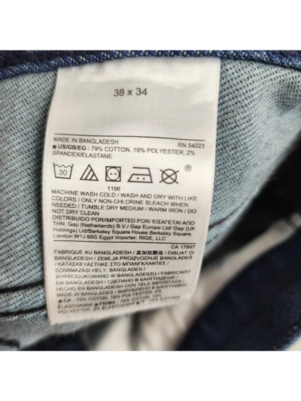 Banana Republic Jeans Mens 38x34 Blue Navy Traveler Slim Fit Denim Pants